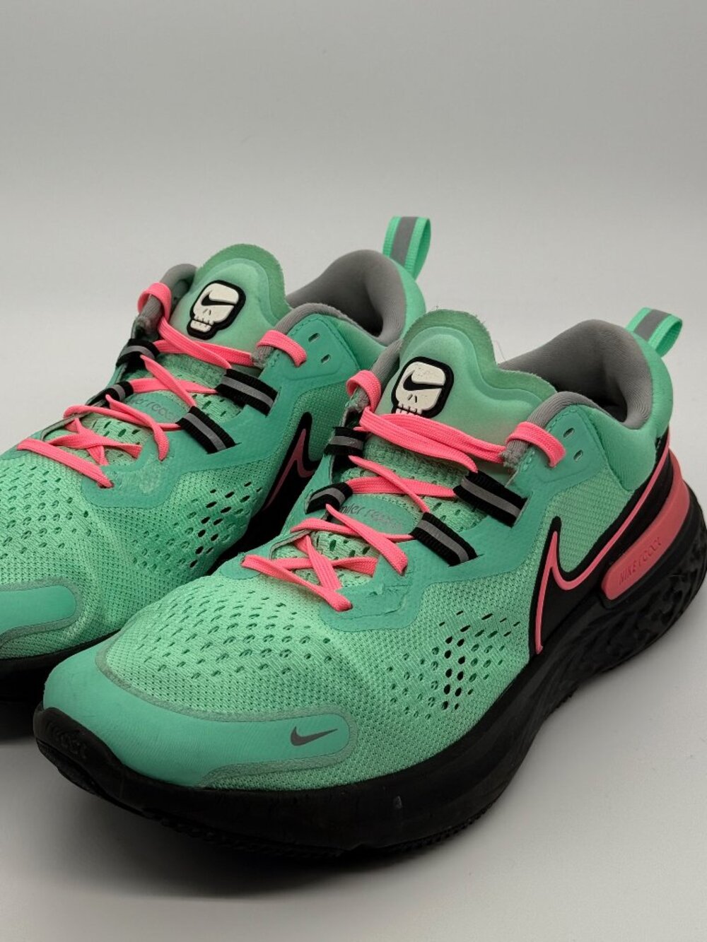 Nike React Miler 2 By You Custom Running Shoes Mint Pink Men's Size 11